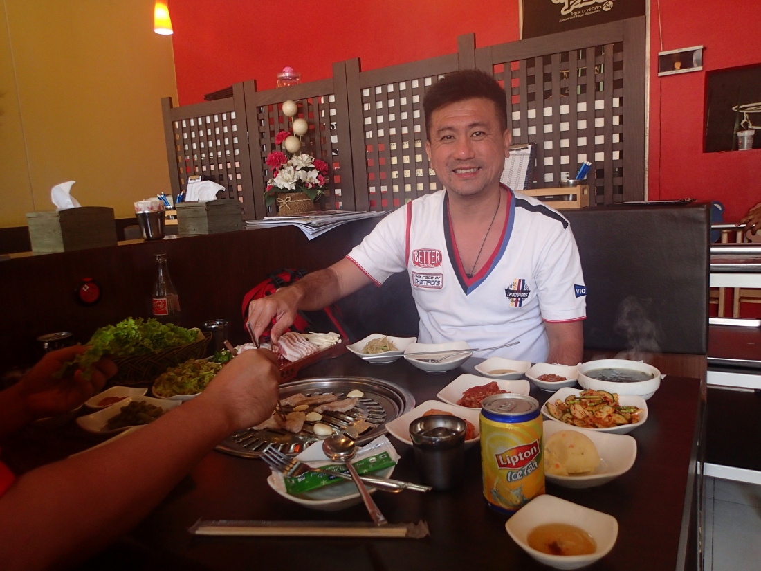 Herman, in a Korean restaurant in Phuket.